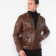 Pedro Brown Leather Jacket Men