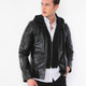 Luca Black Leather Jacket Men