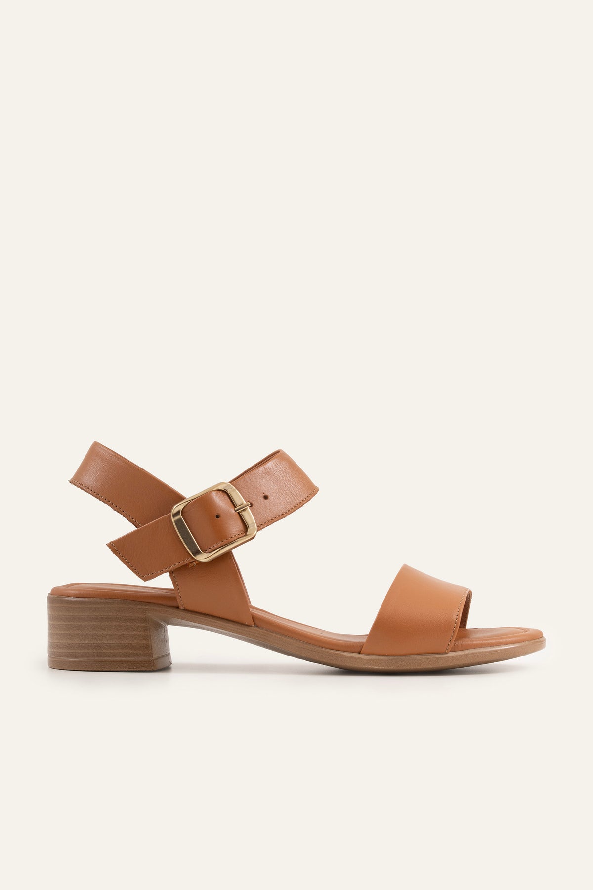Cortona Genuine Leather Women Block Heel Sandals Tan - view 1