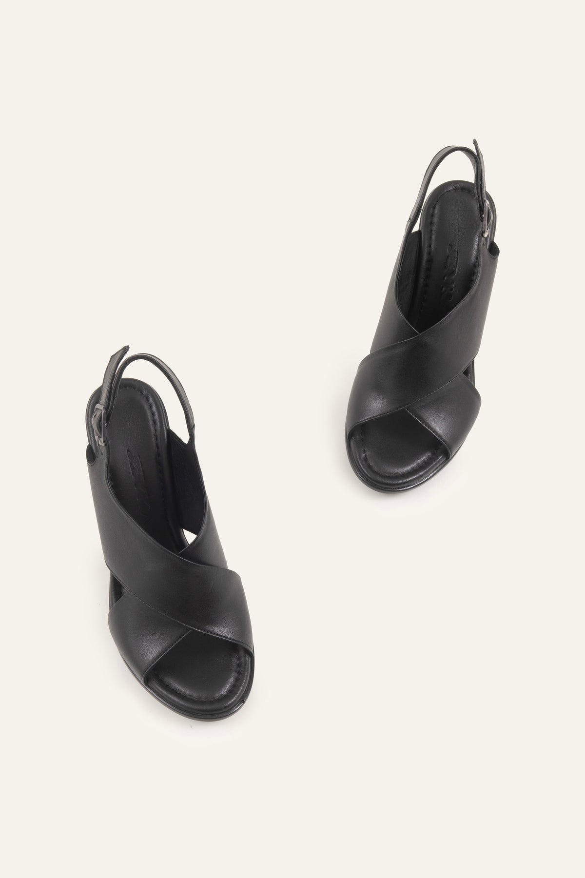 Firenze Genuine Leather Women Heeled Sandals Black - view 4
