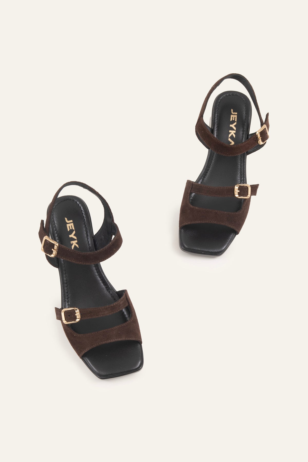 Genova Genuine Leather Women Block Heel Sandals Dark Brown - view 2