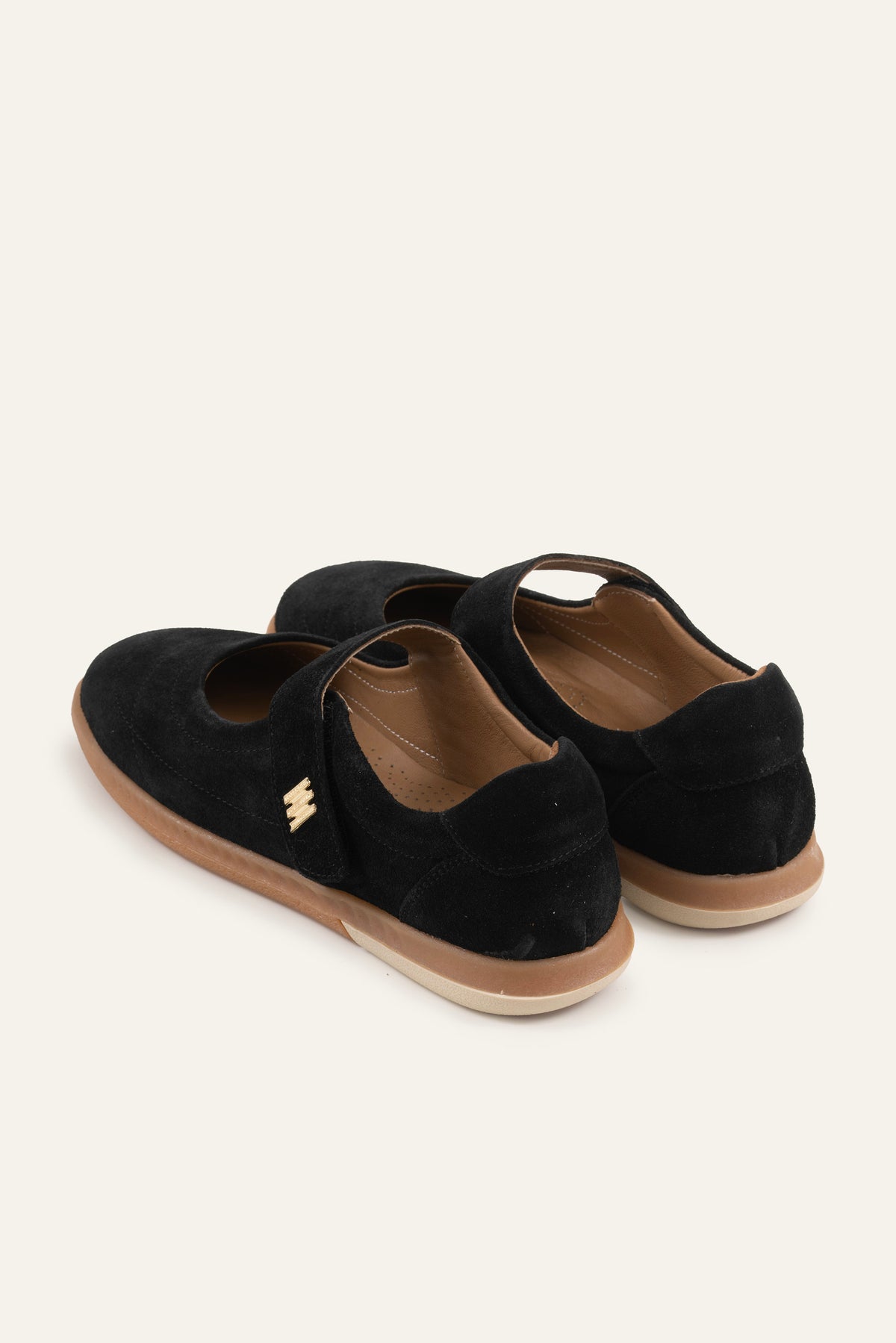 Pesaro Genuine Suede Women Mary Jane Flats Black - view 4