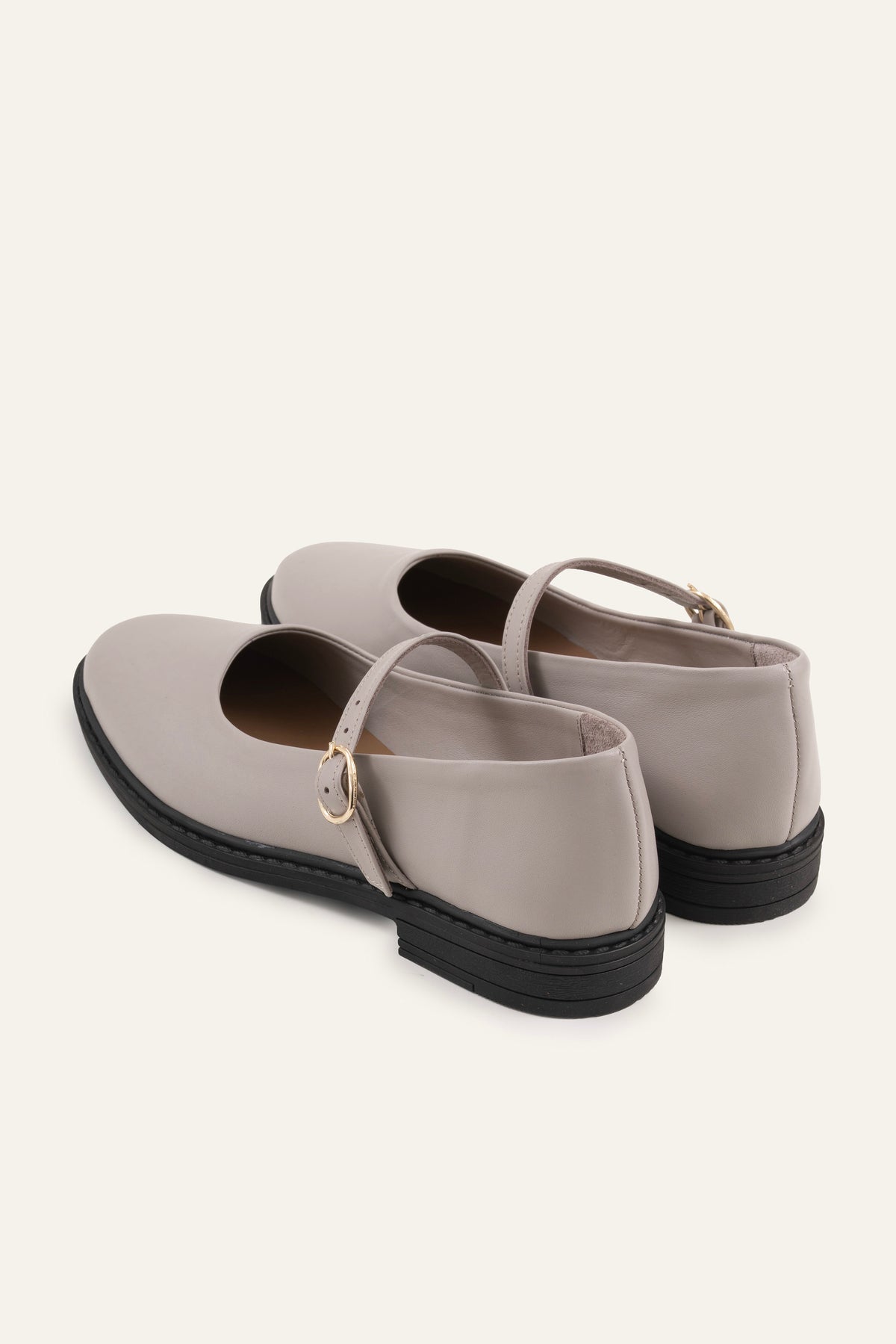 Rimini Genuine Leather Women Mary Jane Flats Grey - view 4