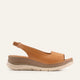 Stresa Genuine Leather Women Wedge Sandals Tan