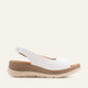 Stresa Genuine Leather Women Wedge Sandals White
