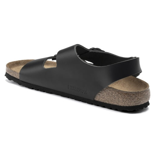 Milano Black Smooth Leather Narrow