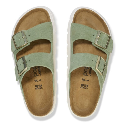 Arizona Chunky Green Tea Suede Leather Narrow