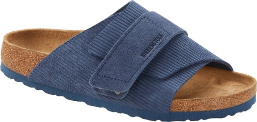 Kyoto Corduroy Indigo Embossed Suede Leather Narrow