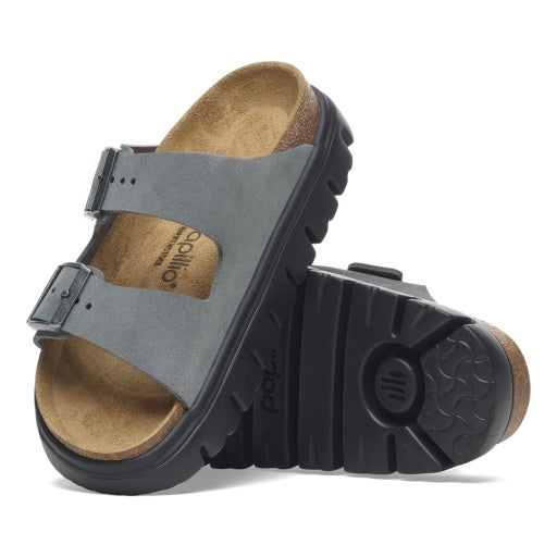 Arizona Chunky Basalt Grey Suede Leather Narrow