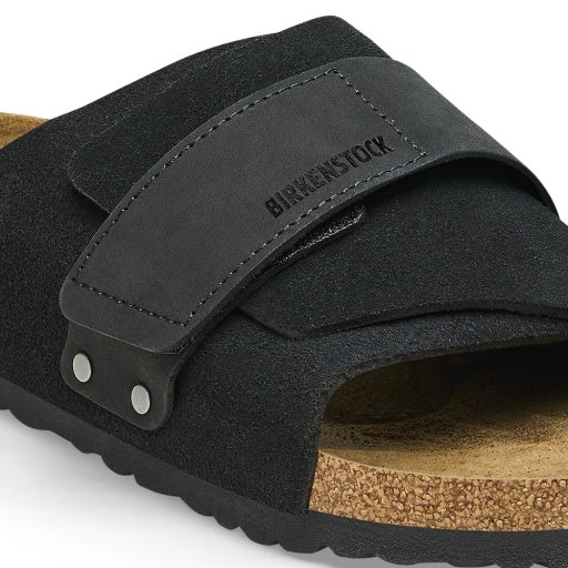 Kyoto Black Suede/Nubuck Leather Narrow