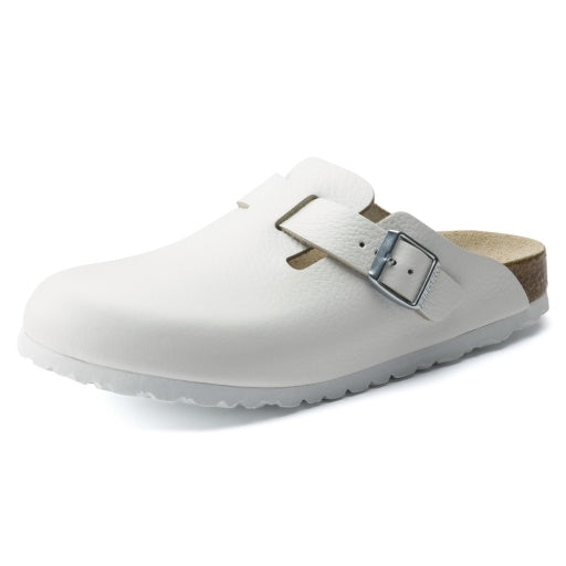 Boston White Smooth Leather Narrow