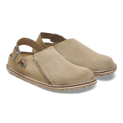 Lutry Grey Taupe Suede Leather Narrow