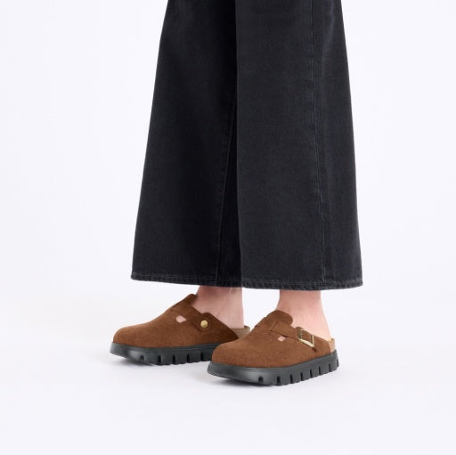 Boston Chunky Dark Tea Leather Narrow