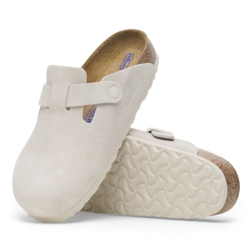 Boston SFB Antique White Suede Leather Narrow
