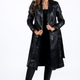 Agatha Black Leather Trench Coat Women Jeyka