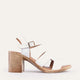 Violeta Genuine Leather Women Sandals White