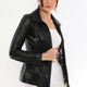 Azra Black Leather Jacket Women Jeyka