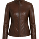 Jade Brown Leather Jacket Women