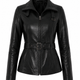 Azra Black Leather Jacket Women Jeyka