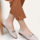 Aria Genuine Leather Women Shoes Beige