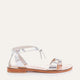 Electra Genuine Leather Women Sandals Silver