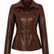 Azra Brown Leather Jacket Women Jeyka
