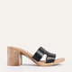 Fresia Genuine Leather Women Sandals Black