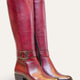 Varese Genuine Knee High Leather Burgundy Boots