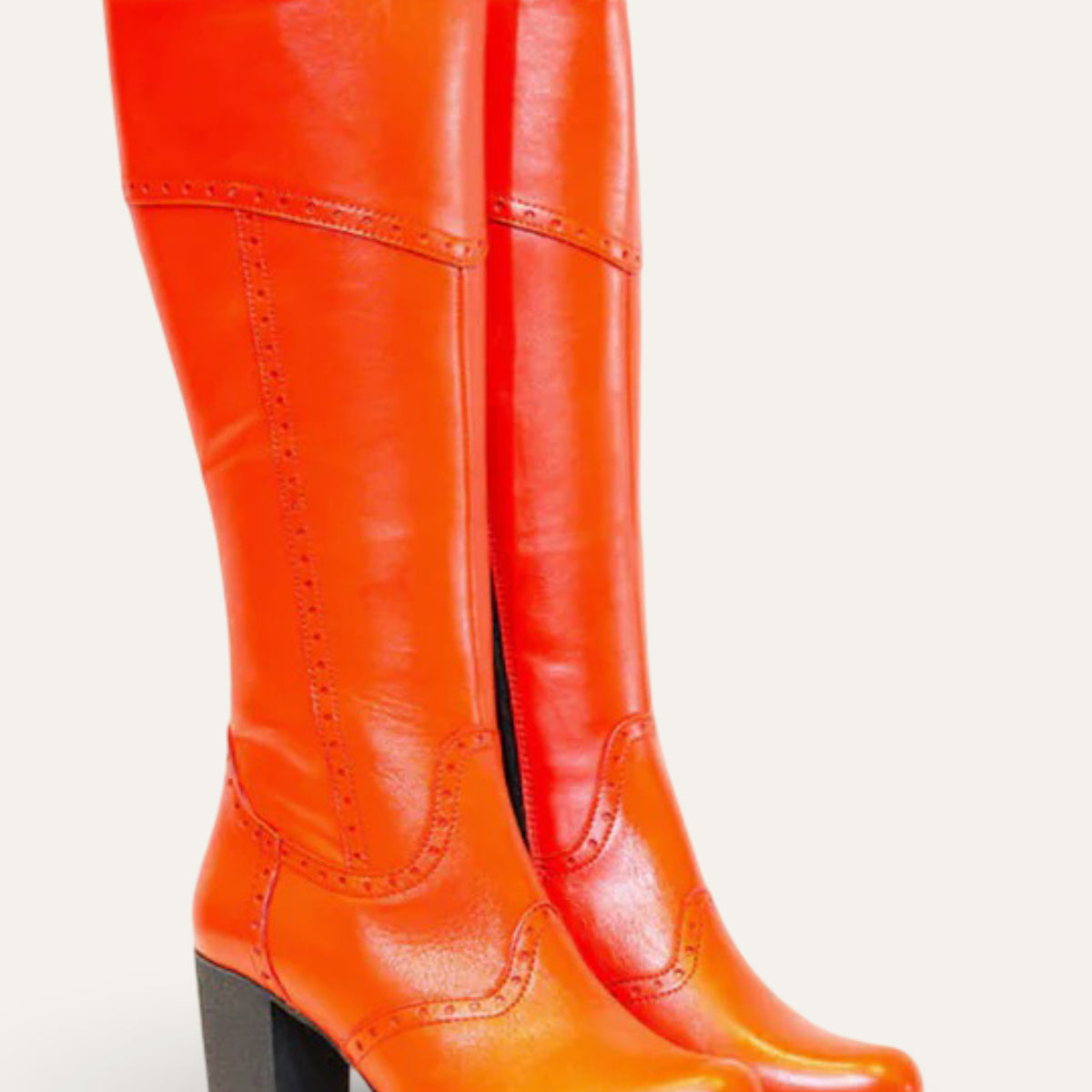Pisa Genuine Knee High Leather Red Boots – Jeyka