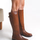 Terme Genuine Knee High Leather Tan Boots