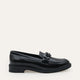 Hazelia Genuine Patent Leather Black Loafers