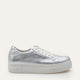 Soho Genuine Leather Women Sneakers Silver