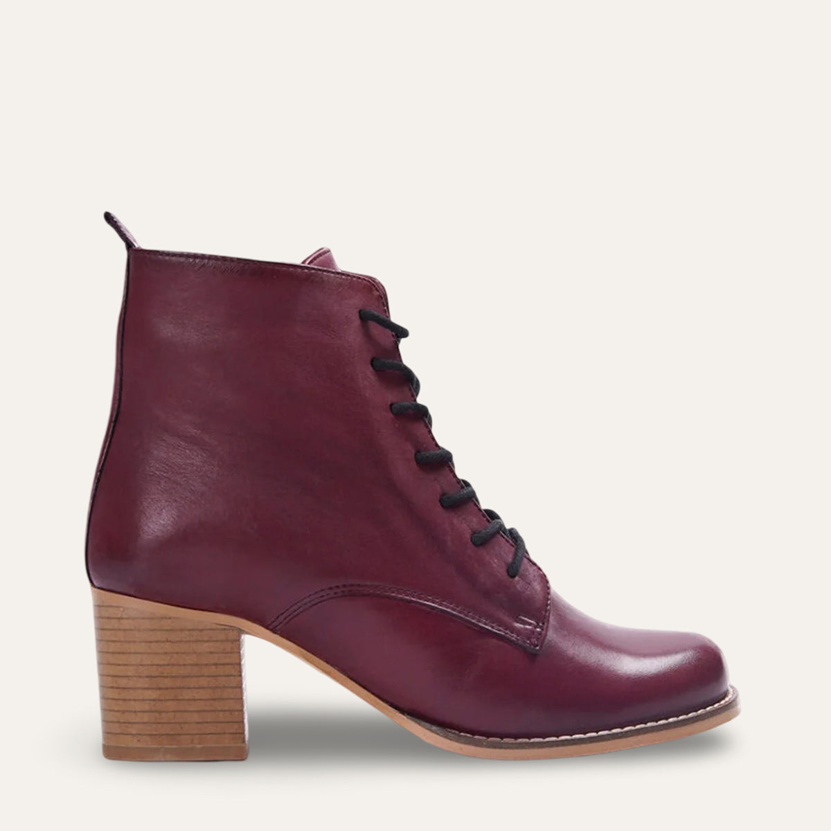 Rozi Genuine Leather Burgundy Boots – Jeyka