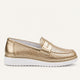 Evelyn Leather Women Comfort Shoes Gold