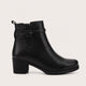Adel Genuine Leather Black Boots