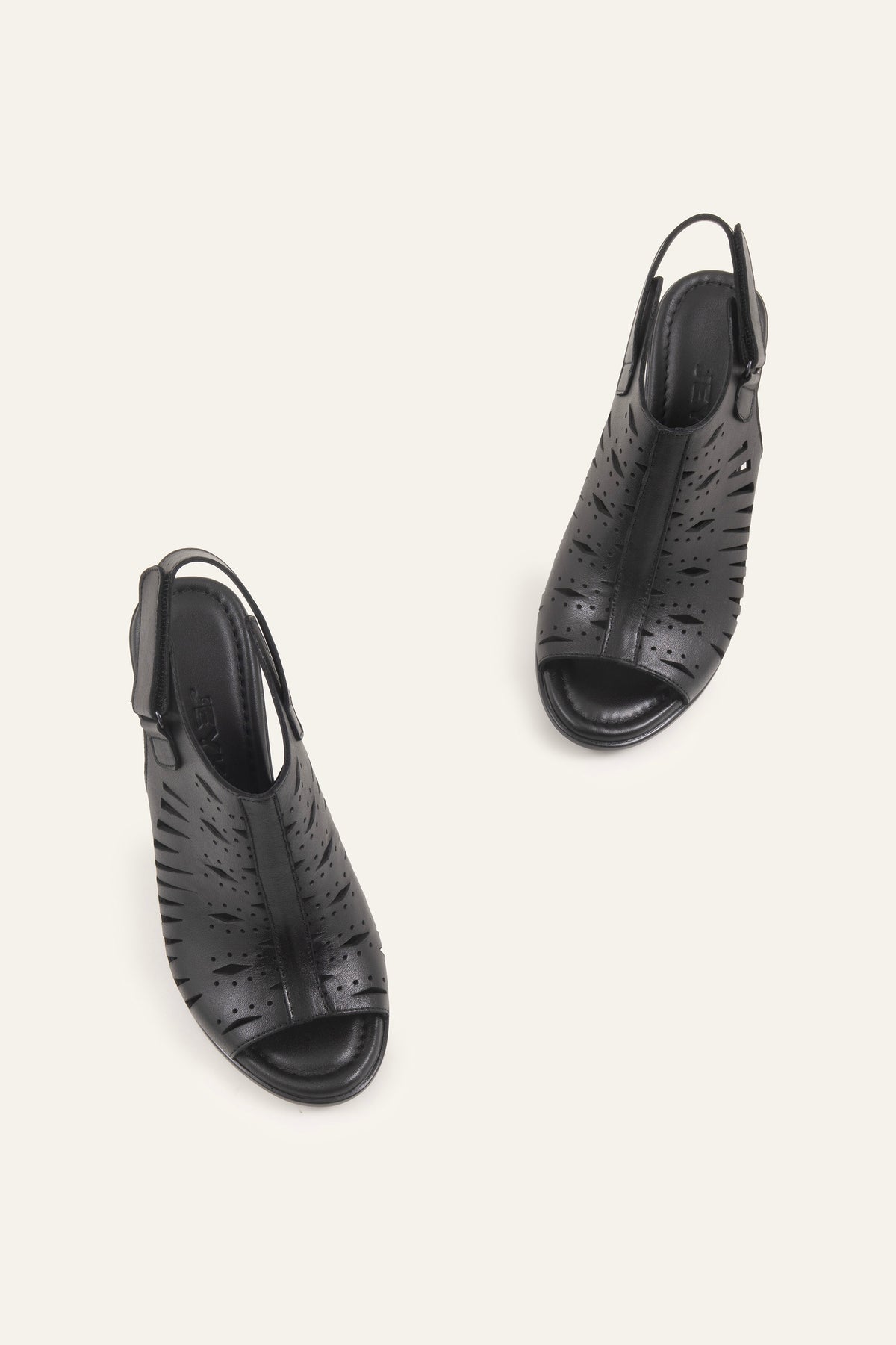 Assos Genuine Leather Women Heeled Sandals Black - view 4