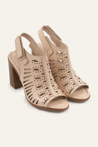 Assos Genuine Leather Women Heeled Sandals Cream - view 2