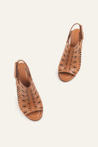 Assos Genuine Leather Women Heeled Sandals Tan - view 4