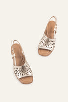 Atrani Genuine Leather Women Low Heel Sandals Gold - view 4