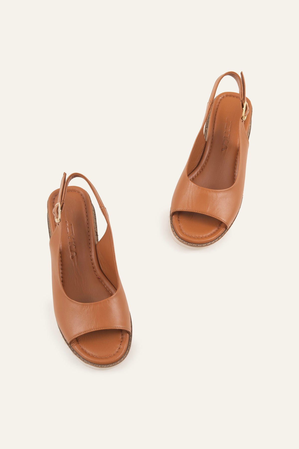 Brescia Genuine Leather Women Heeled Sandals Tan - view 4