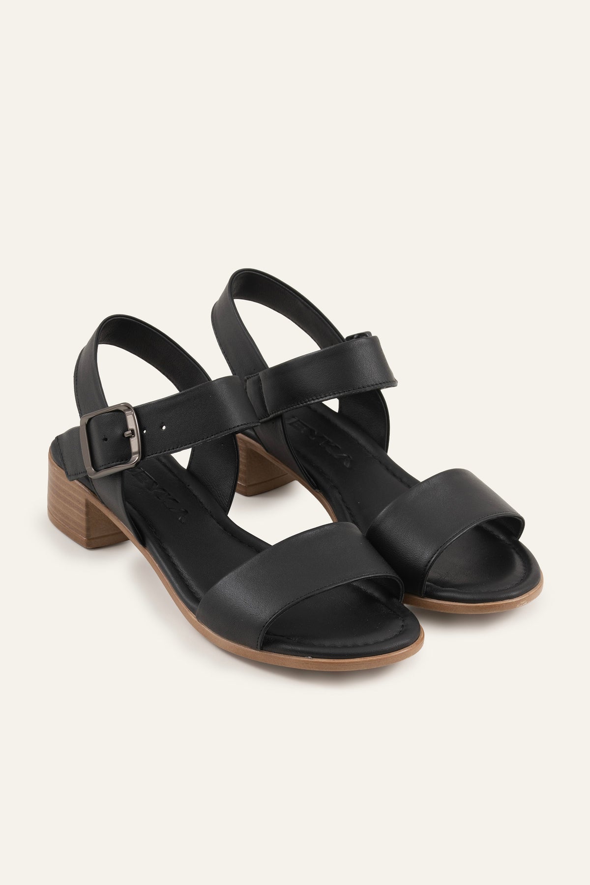 Cortona Genuine Leather Women Block Heel Sandals Black - view 2