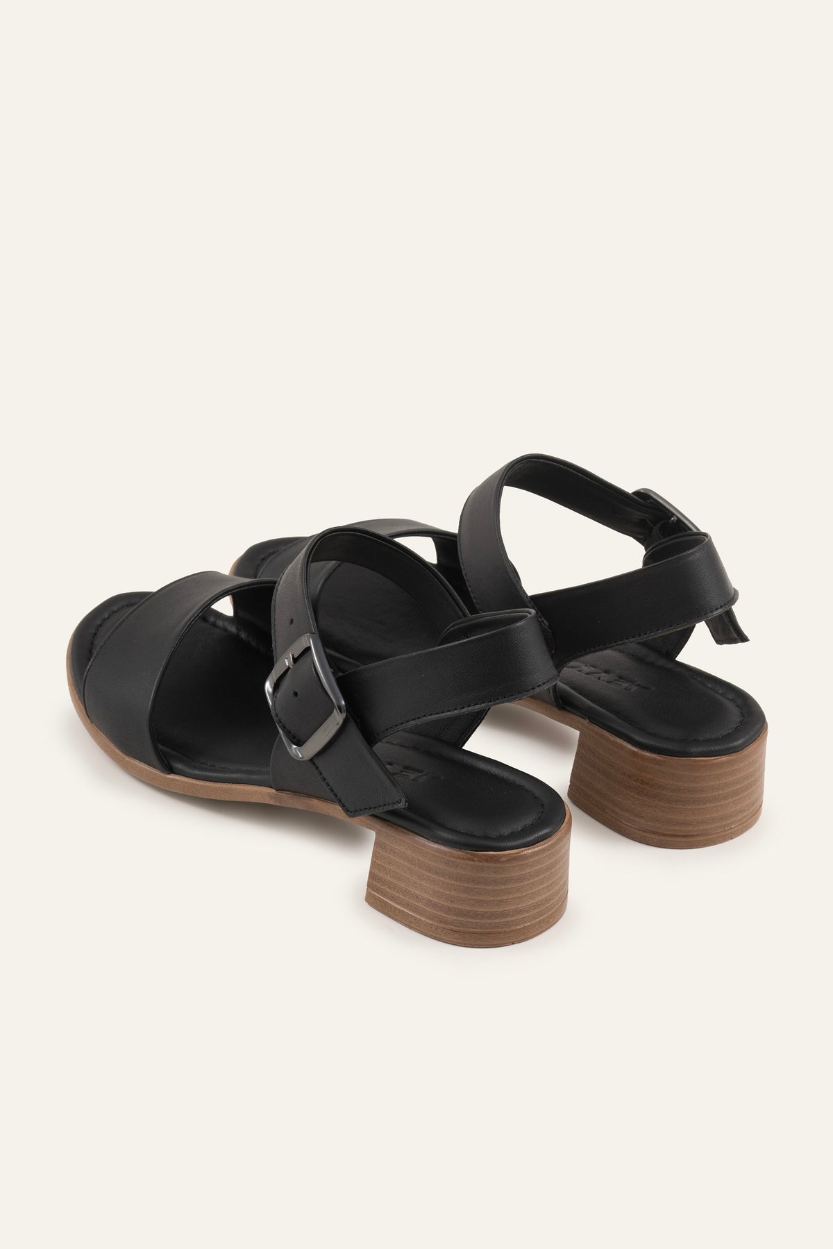 Cortona Genuine Leather Women Block Heel Sandals Black - view 3