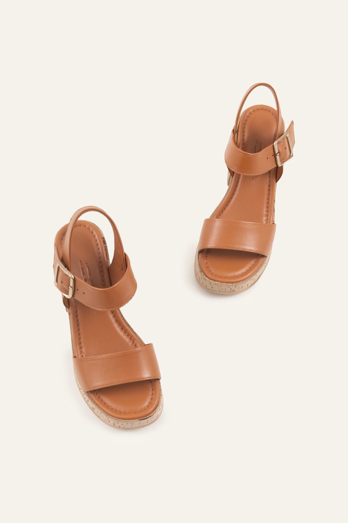 Cortona Genuine Leather Women Block Heel Sandals Tan - view 4