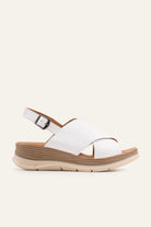 Garda Genuine Leather Women Wedge Sandals White - view 1