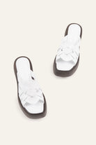 Ischia Genuine Leather Women Platform Slides White - view 4