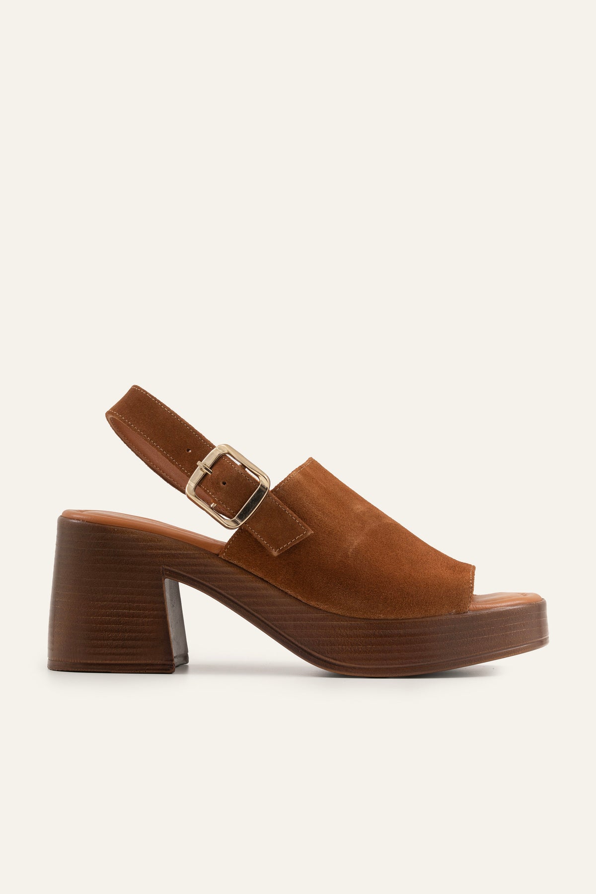 Kalkan Genuine Suede Women Platform Heel Sandals Brown - view 1