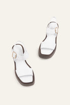 Lecce Genuine Leather Women Platform Sandals White - view 4