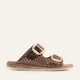 Mykonos Genuine Leather Women Flat Slides Bronze
