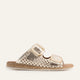 Mykonos Genuine Leather Women Flat Slides Gold
