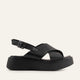 Patara Genuine Leather Women Platform Sandals Black